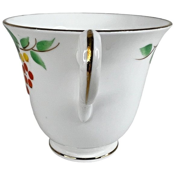 Vintage Rosina Bone China Tea Cup And Saucer Art Deco Style Made England Green - Picture 6 of 10